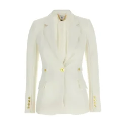 DAMES Elisabetta Franchi Jassen^Crepe jas met juweel accessoire