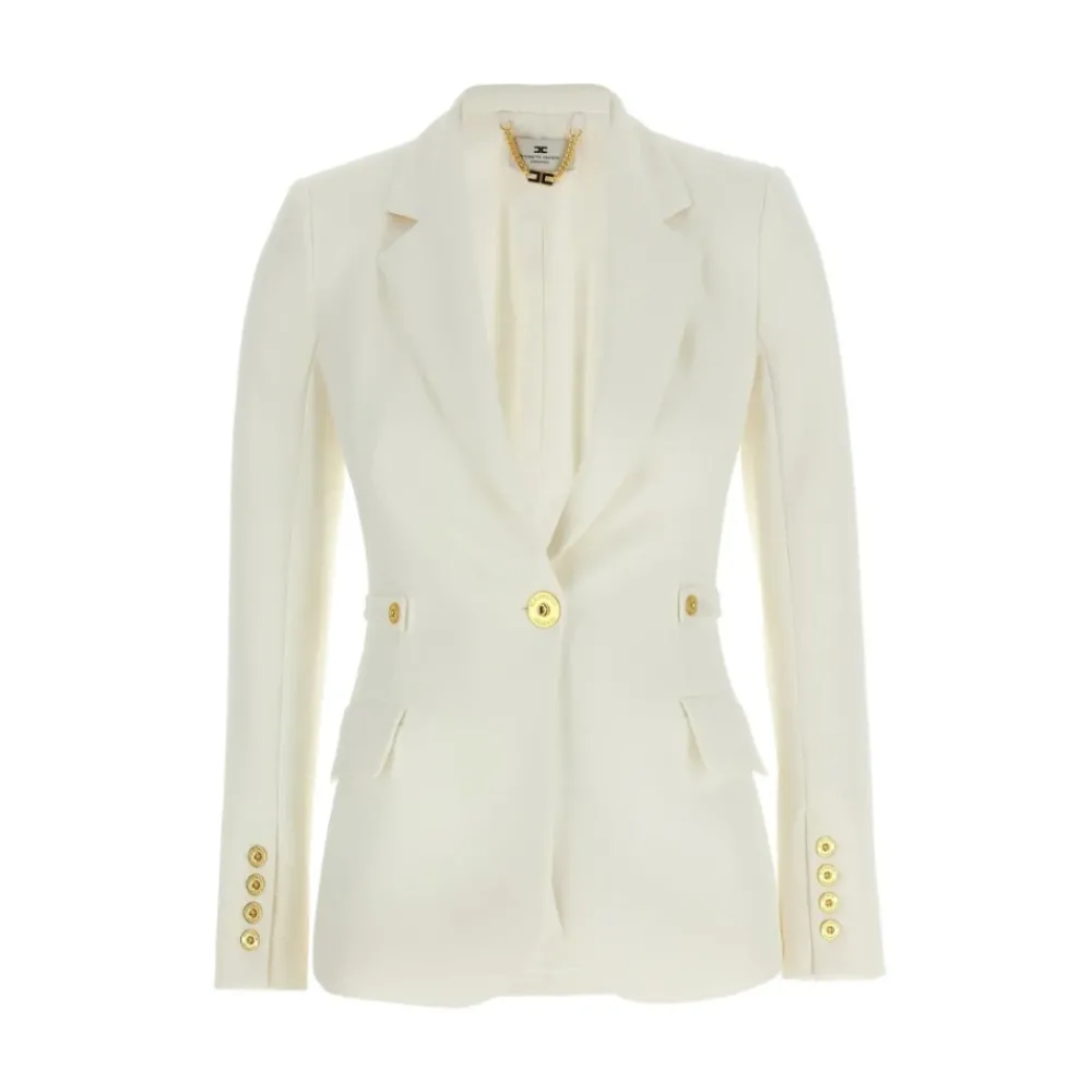 DAMES Elisabetta Franchi Jassen^Crepe jas met juweel accessoire