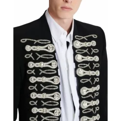 Heren Balmain Crepe spencer jasje met geborduurde frogging