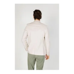 Heren Antony Morato Crème Katoenen Pak Blazer Model