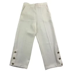 Elisabetta Franchi Broeken & Jeans^Crème Meisjesbroek, Gecertificeerd Product