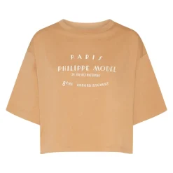 DAMES Philippe Model Shirts^Cropped T-shirt met Borduurwerk