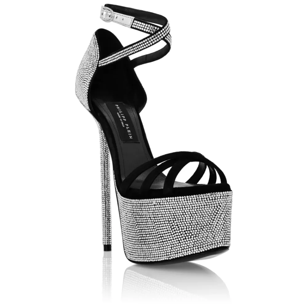 DAMES Philipp Plein Sandalen^Crystal Platform Sandals