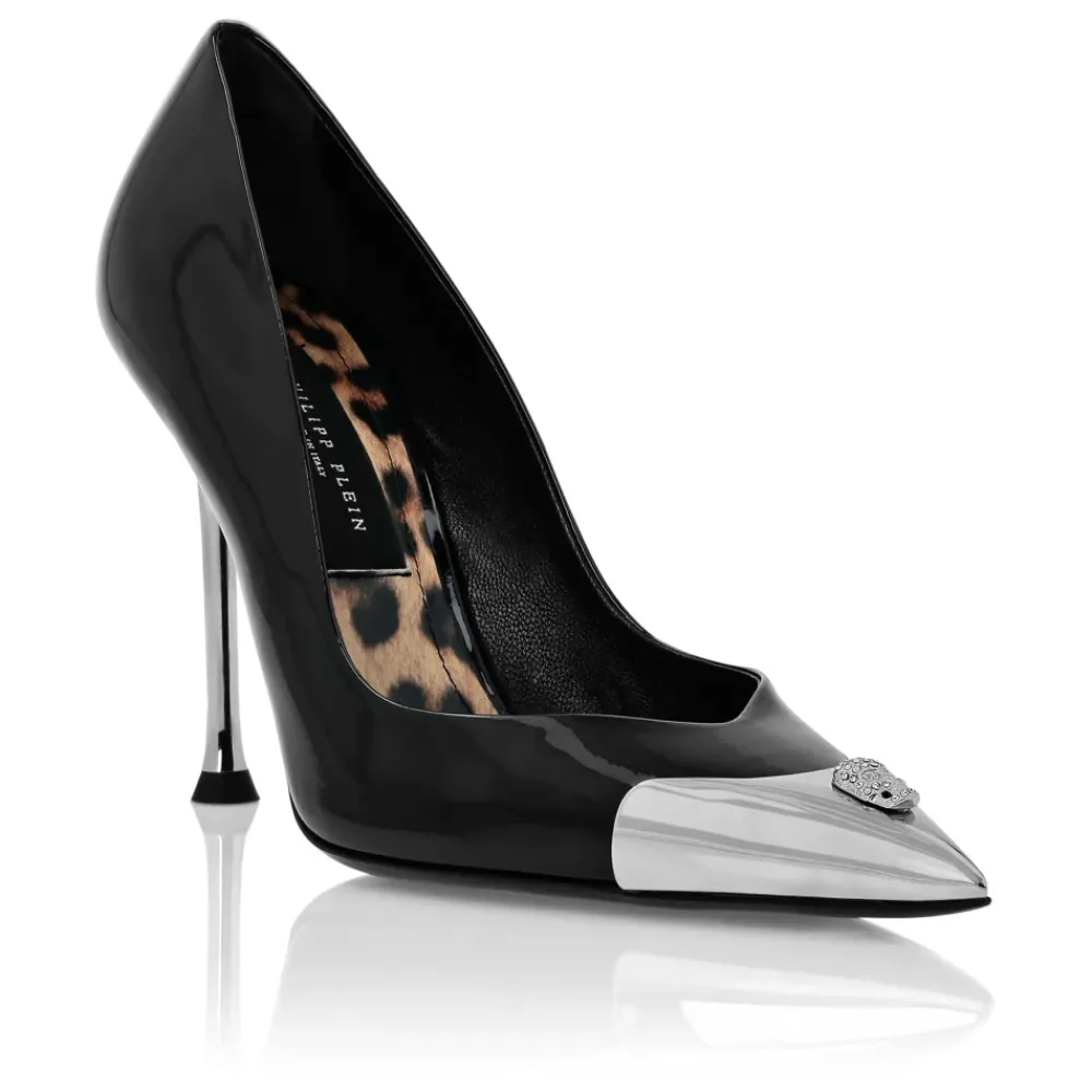 DAMES Philipp Plein Crystal Skull Pumps van lakleer