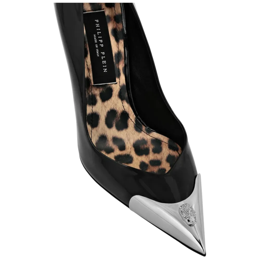 DAMES Philipp Plein Crystal Skull Pumps van lakleer