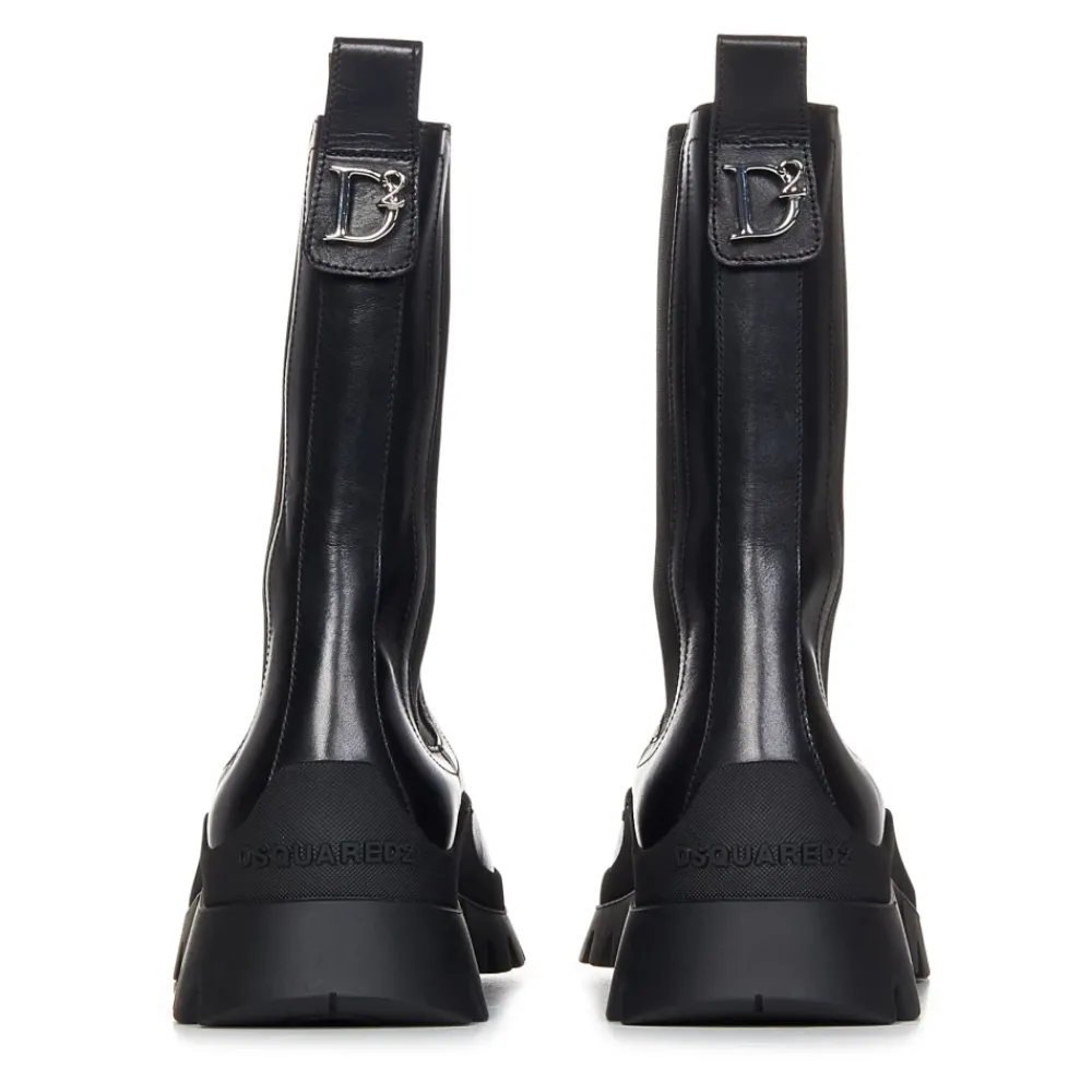 DAMES Dsquared2 Chelseaboots^D2 Statement Ankle Boots met Chunky Zool