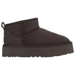 DAMES Estro Dames Lage Donkere Snowboots gemaakt van Echt Velours met een Bontvoering
