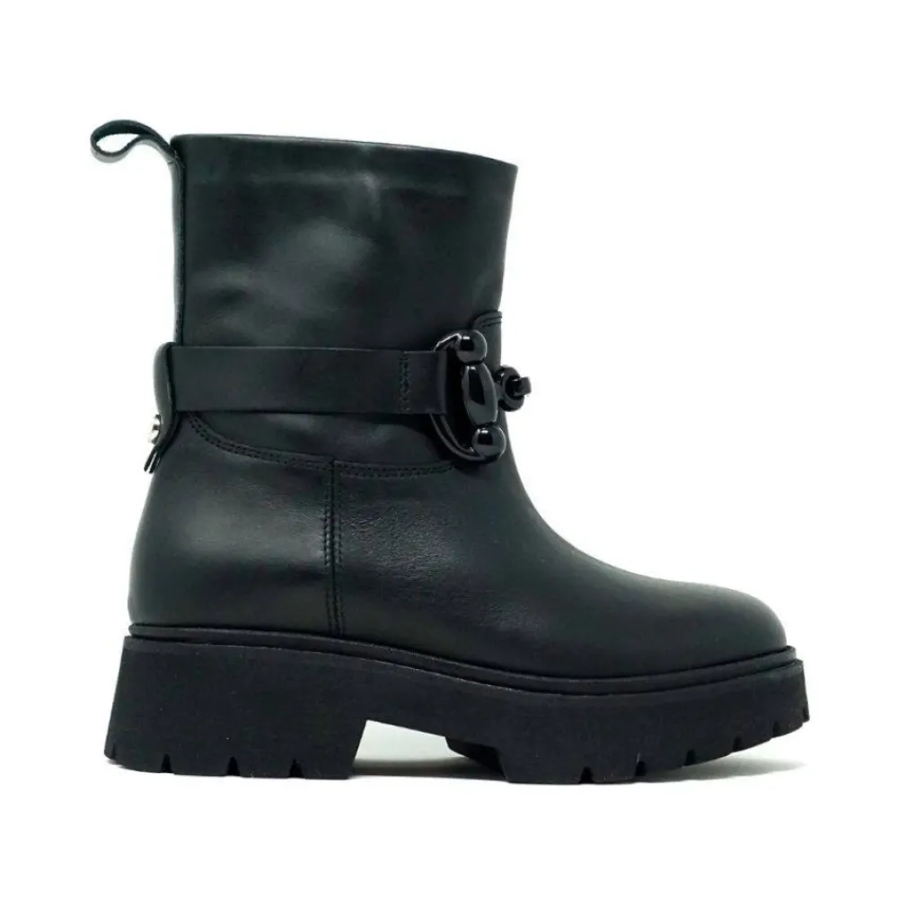 DAMES Janet & Janet Dames Leren Enkellaars in