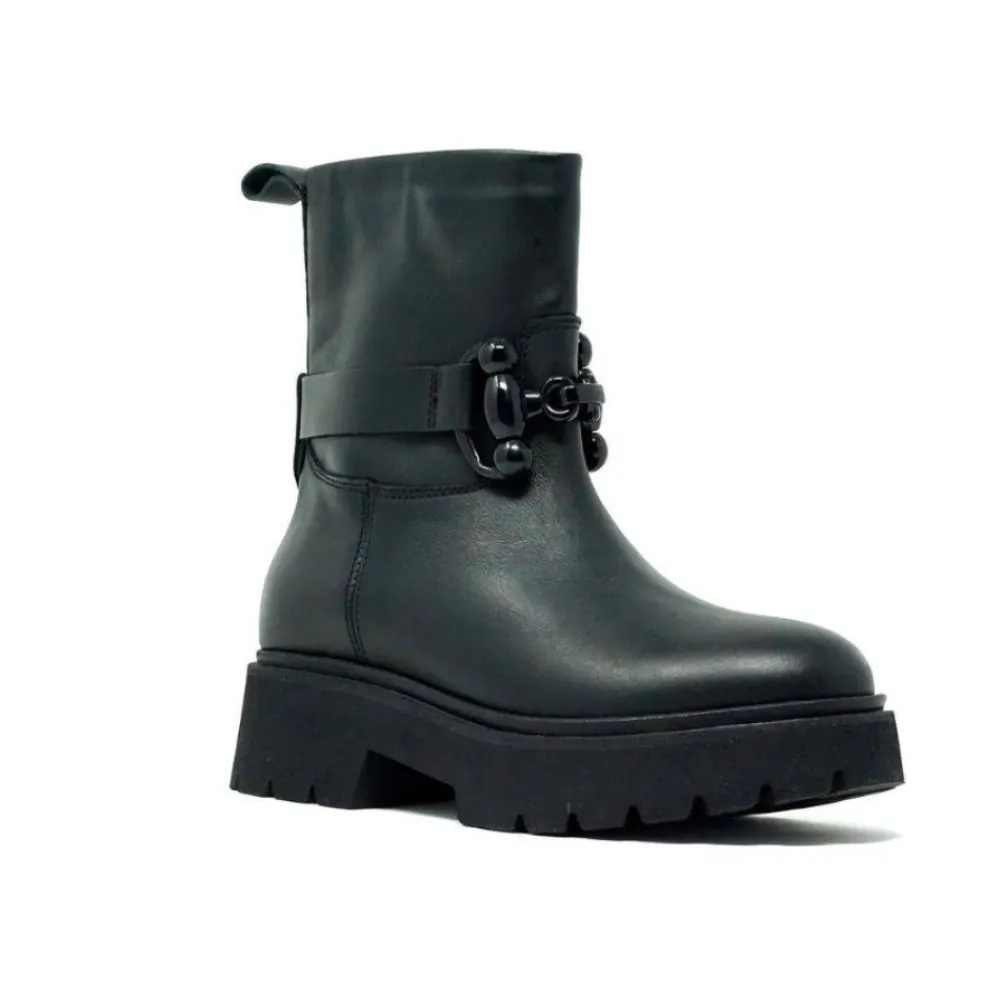 DAMES Janet & Janet Dames Leren Enkellaars in