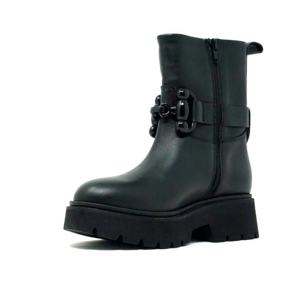 DAMES Janet & Janet Dames Leren Enkellaars in