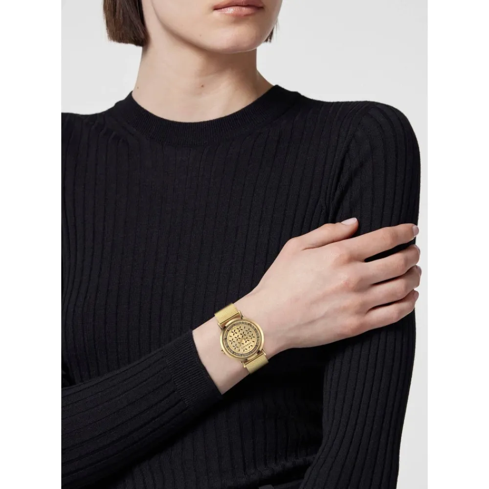 DAMES Versace Horloges^Dames Quartz Horloge Nieuwe Generatie Goudkleur