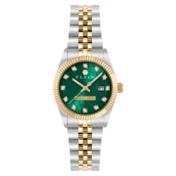 DAMES Philipp Plein Dameshorloge Datum Superlatief Bicolor/groen