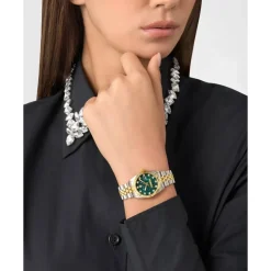 DAMES Philipp Plein Dameshorloge Datum Superlatief Bicolor/groen