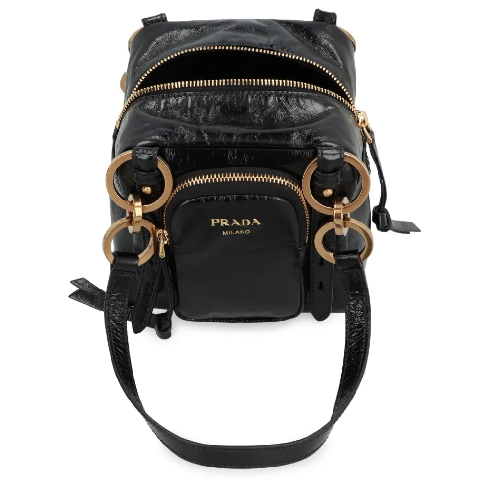 DAMES Prada Dangle Mini Leren Tas met Handvat