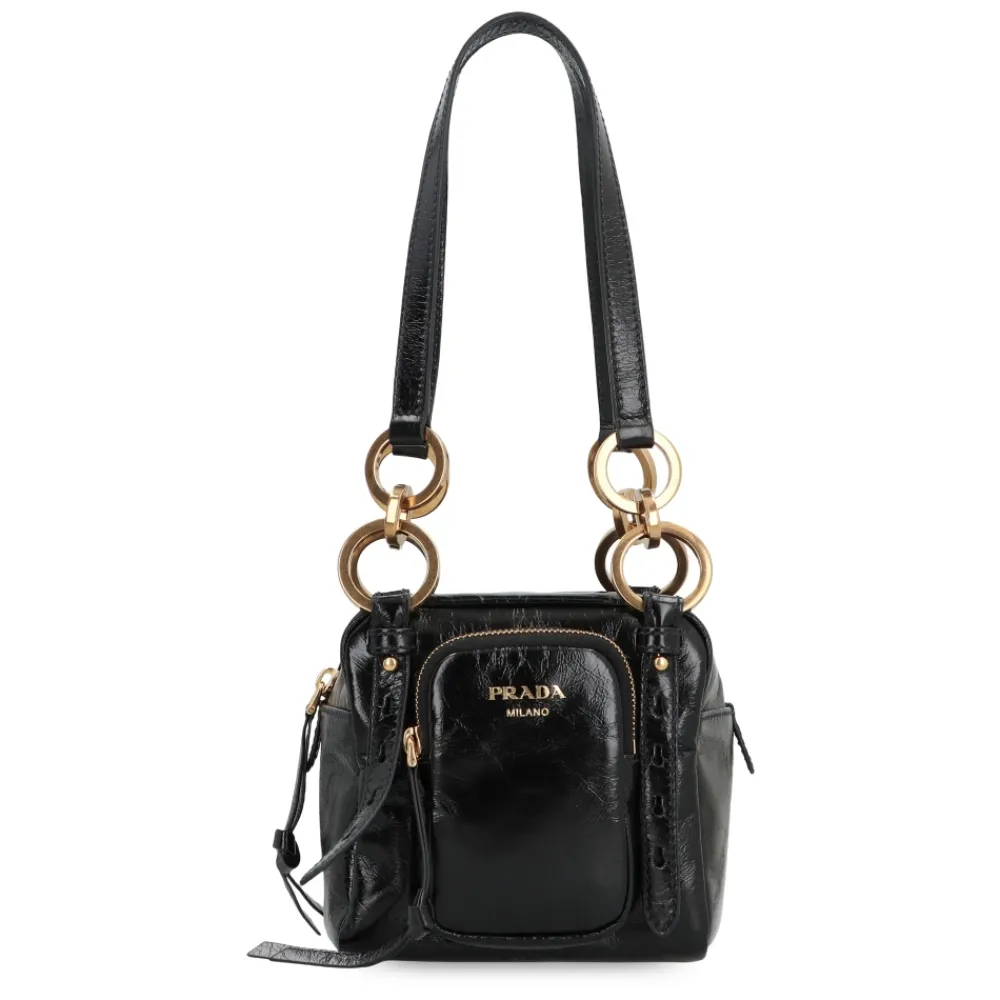 DAMES Prada Schoudertassen^Dangle Mini Leren Tas met Handvat