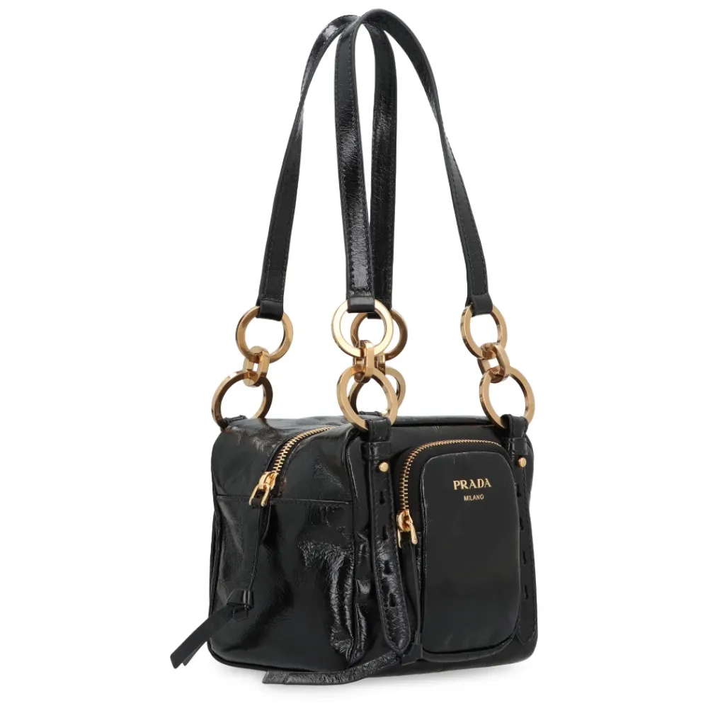 DAMES Prada Schoudertassen^Dangle Mini Leren Tas met Handvat