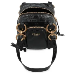 DAMES Prada Schoudertassen^Dangle Mini Leren Tas met Handvat