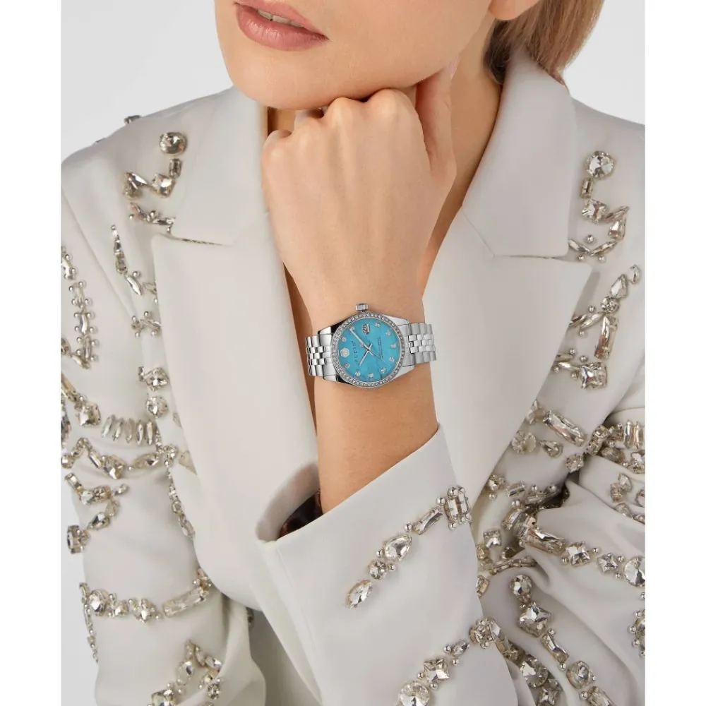 DAMES Philipp Plein Date Superlative Zilveren Horloge