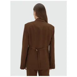 DAMES Josh V Deacon Donker Leren Jas