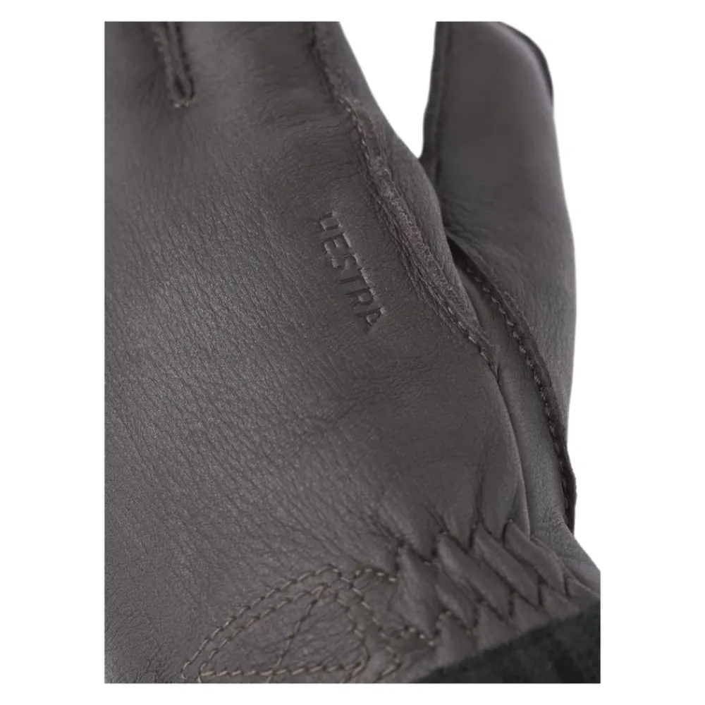 Heren Hestra Deerskin Primaloft Rib Handschoenen, Donker