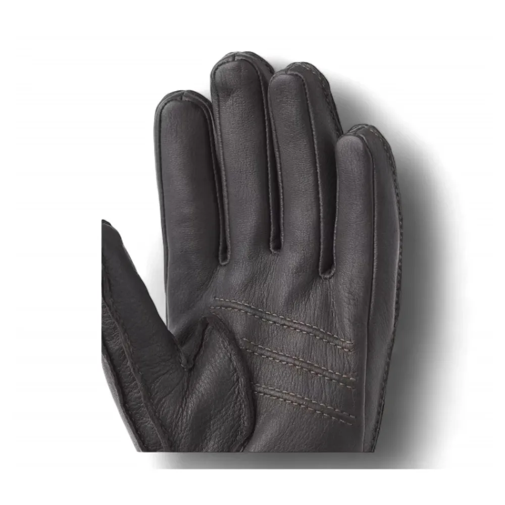 Heren Hestra Deerskin Primaloft Rib Handschoenen, Donker
