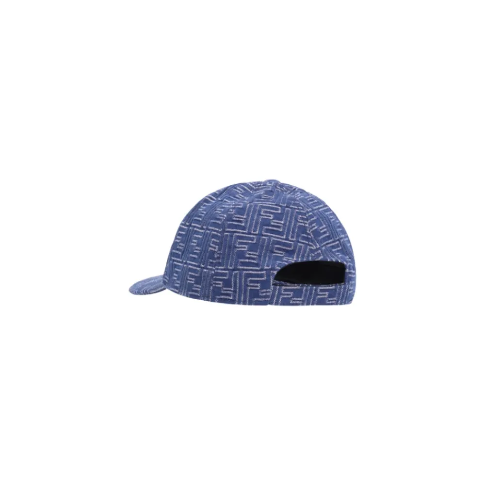 Heren Fendi Petten^Denim Baseball Cap