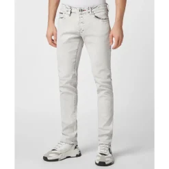 Heren Philipp Plein Jeans^Denim Broek Super Straight Cut Skull&Bones