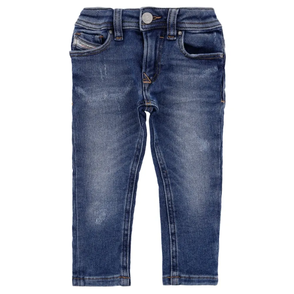Diesel Broeken & Jeans^Denim Five-Pocket Jeans met Verstelbare Taille