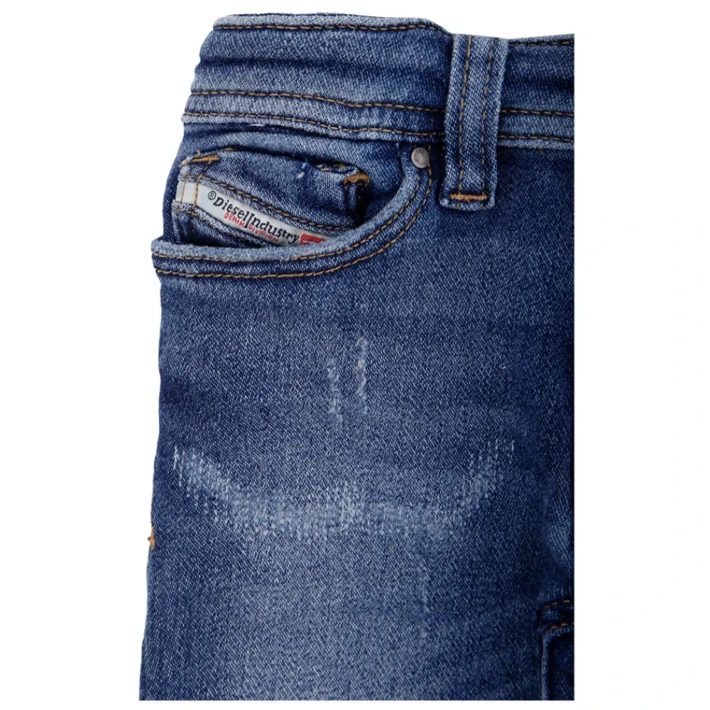 Diesel Broeken & Jeans^Denim Five-Pocket Jeans met Verstelbare Taille