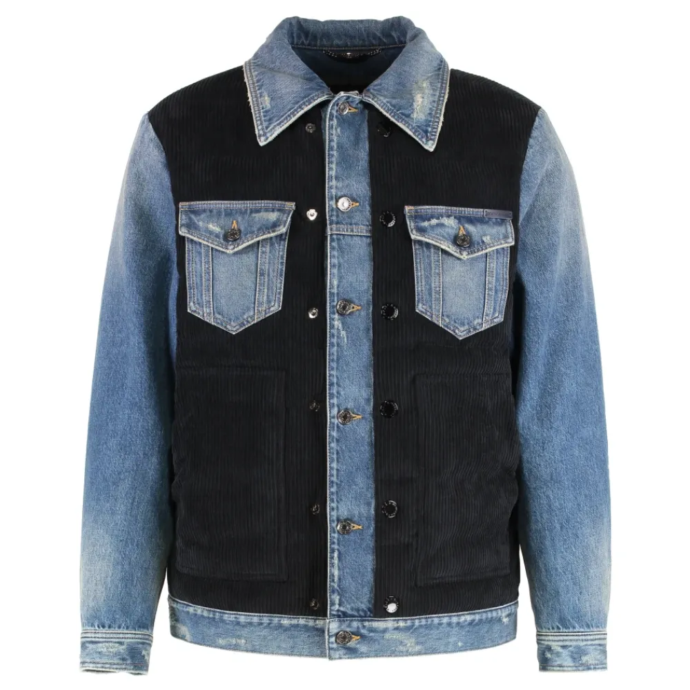 Heren Dolce & Gabbana Denim Gewatteerd Jasje