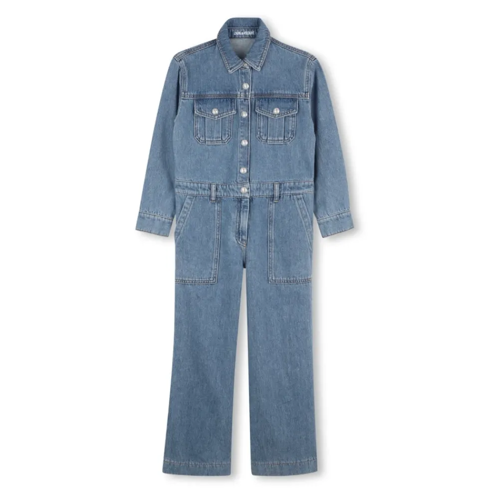 Zadig & Voltaire Denim Jumpsuit met overhemdkraag