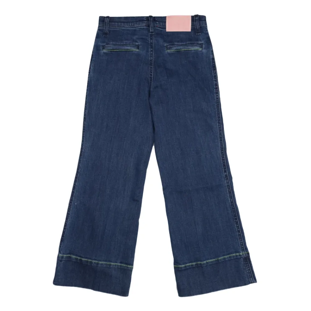 Elisabetta Franchi Denim Leggings met Rits en Zakken