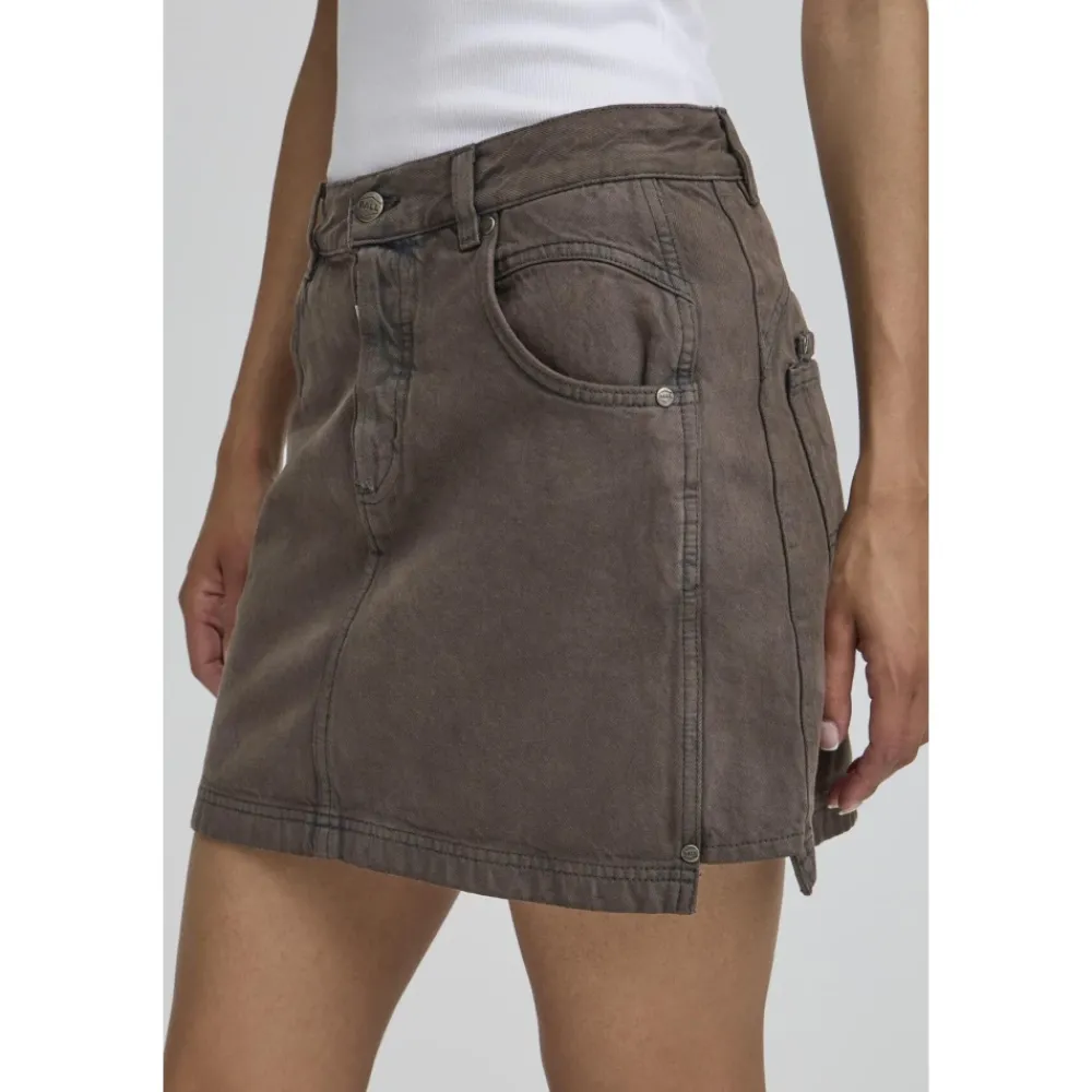 DAMES Ball Rokken^Denim Mini Rok Koffieboon