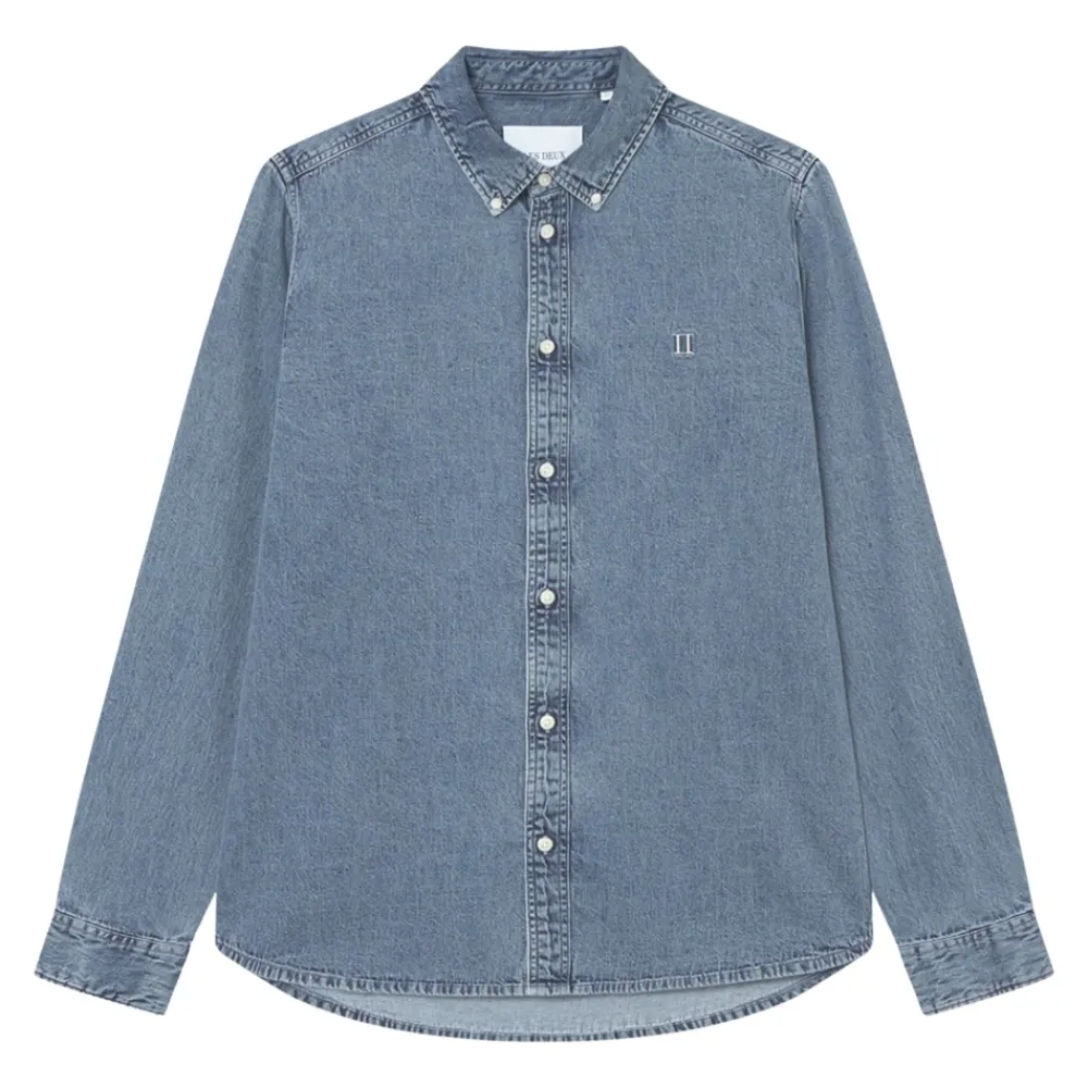 Heren Les Deux Denim overhemd met knopen