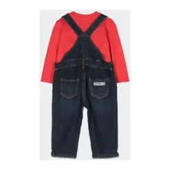 Moschino Jumpsuits^Denim Salopette en T-shirt met lange mouwen set