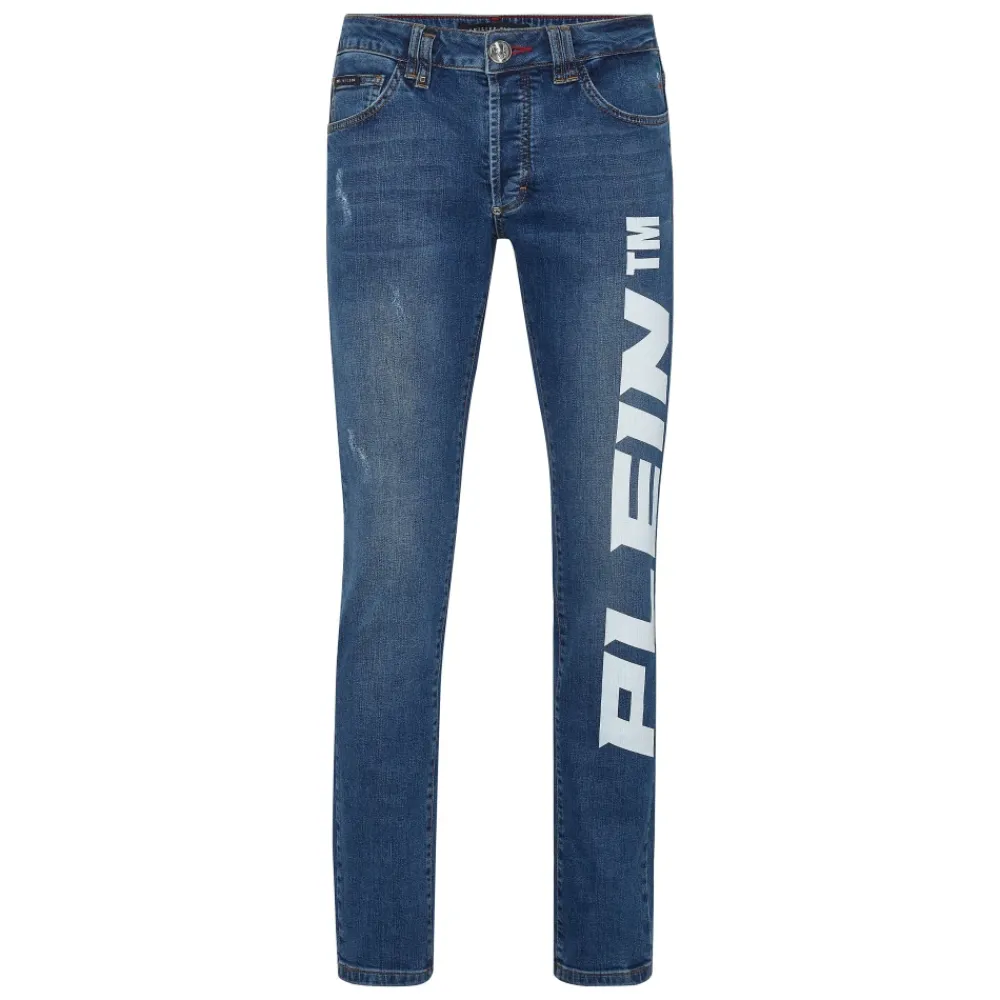 Heren Philipp Plein Denim Super Straight Cut
