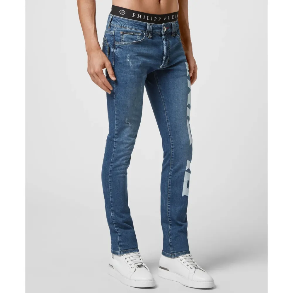 Heren Philipp Plein Denim Super Straight Cut