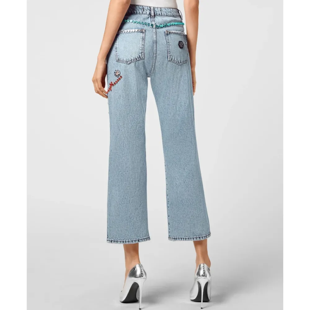 DAMES Philipp Plein Denim Trousers Loose Fit