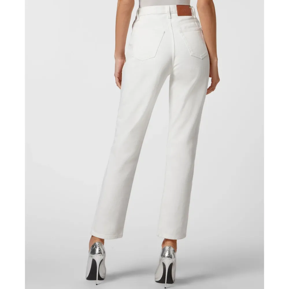 DAMES Philipp Plein Denim Trousers Mom Fit h Crystals