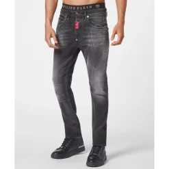 Heren Philipp Plein Jeans^Denim Trousers Skinny Fit Hexagon