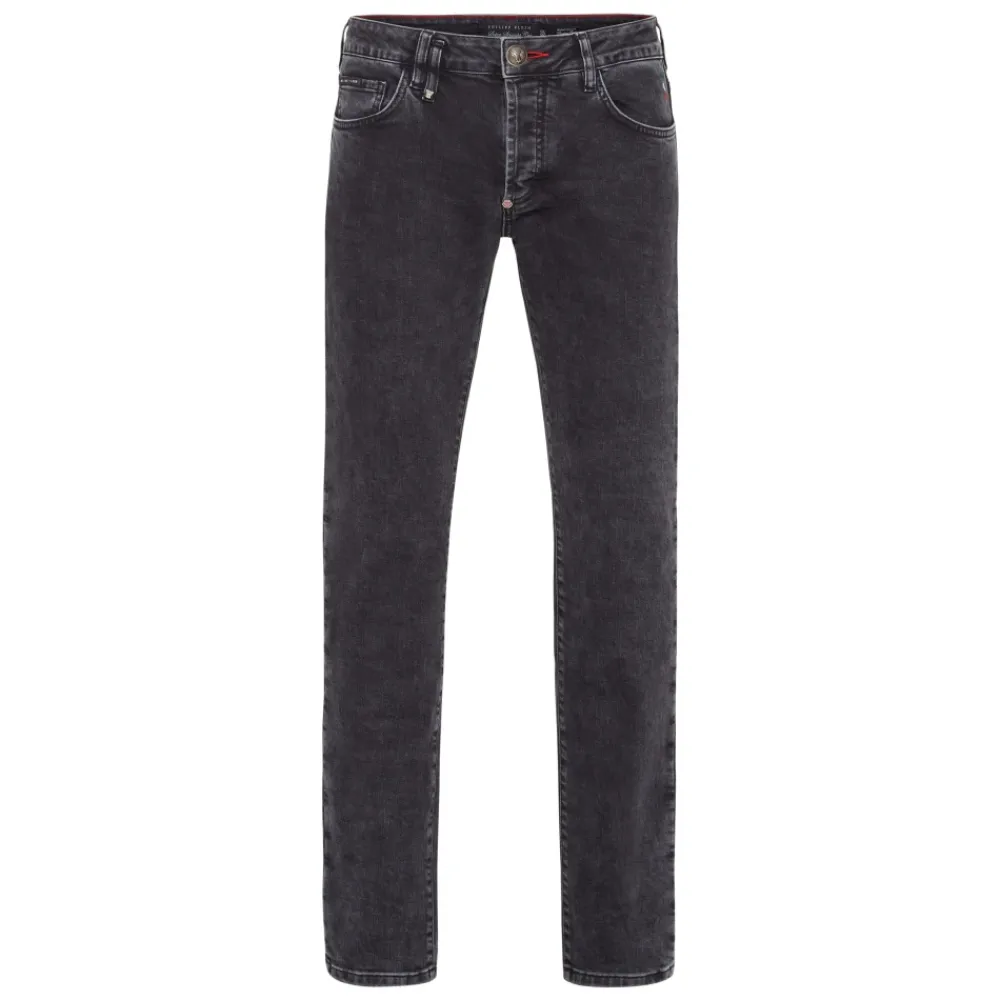 Heren Philipp Plein Denim Trousers Super Straight Cut Iconic