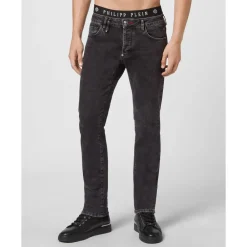 Heren Philipp Plein Denim Trousers Super Straight Cut Iconic