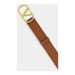 Heren Valentino Garavani Diep Karamel VLogo Handtekening Riem