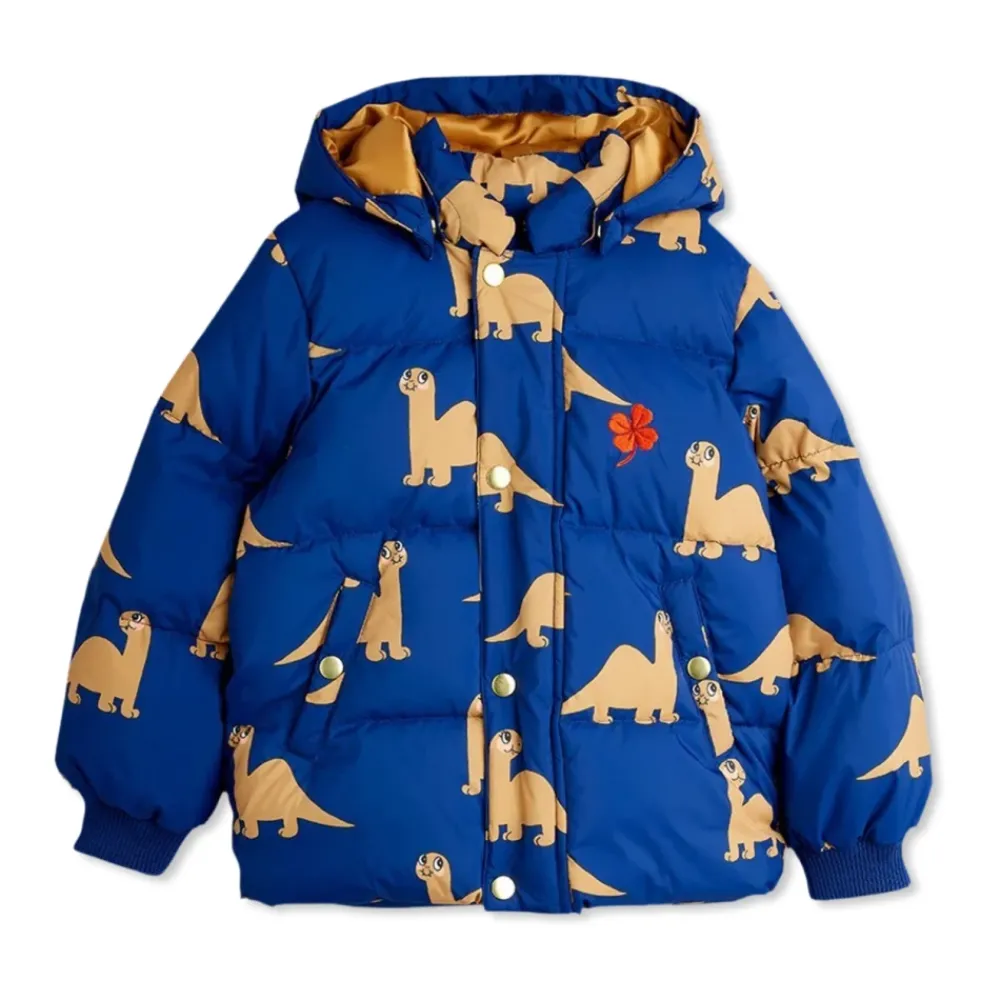 Mini Rodini Dinos Hooded Puffer Jacket