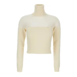DAMES Elisabetta Franchi Truien & Vesten^Dolcevita in maglia con logo gioiello