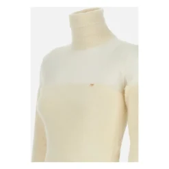 DAMES Elisabetta Franchi Truien & Vesten^Dolcevita in maglia con logo gioiello