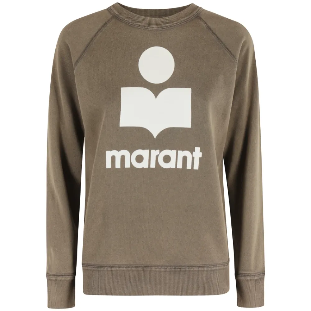 DAMES Marant étoile Truien & Vesten^Donker Bronzen Sweatshirt met Voorkant Logo