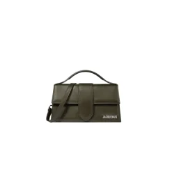 DAMES Jacquemus Donker Khaki Leren Crossbody Tas