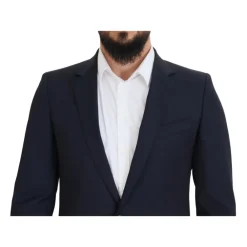 Heren Dolce & Gabbana Donkere Wol Single Breasted Blazer