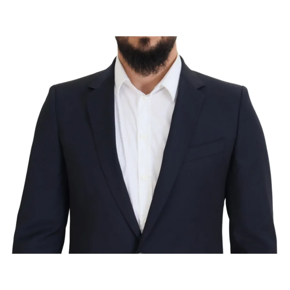 Heren Dolce & Gabbana Donkere Wol Single Breasted Blazer